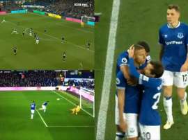Everton sealed the game early on with two strikes in three minutes. Captura/RMCSport