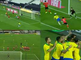 De la tête de Paqueta au coup franc de Coutinho. Capture/DAZNEspaña