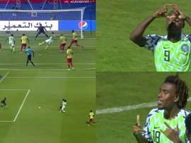Ighalo et Iwobi à la rescousse en trois minutes. Capture/Eurosport