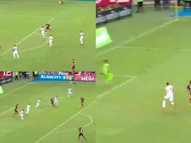 Gabigol s'offre son premier 'hat-tick' avec Flamengo. Captures/EsporteInterativo