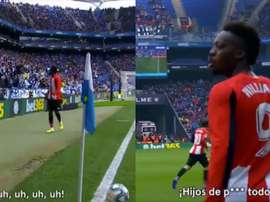 Iñaki Williams vivió un triste episodio de racismo en Cornellá. Capturas/Movistar+
