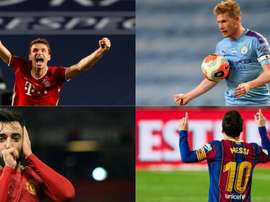 Top 10 players with most assists in 2020. EFE - AFP