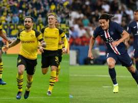 Tanto Cavani como Alcácer podem jogar a Champions juntos pelo Atlético. EFE - AFP