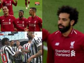 Le but de Newcastle-Liverpool est mouvementé. Captures/ESPN
