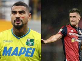 Boateng et Piatek ont rejoint le Barça et le Milan. EFE/AFP