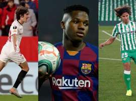 Seis jovens de LaLiga entre as promessas da UEFA. Montaje/EFE