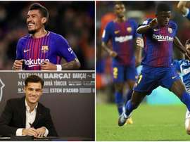 Coutinho, Paulinho et Dembélé, trois des joueurs les plus chers du club. BeSoccer