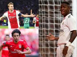 Os candidatos do ano a revelação do futebol. EFE/AFP