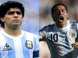 Maradona, Riquelme e uma inimizade que vem de longe. EFE