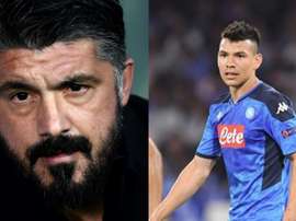 Gattuso parla di Lozano. AFP/SSCNapoli