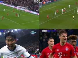 Début de match de folie entre Tottenham et le Bayern. Captura/FoxSports
