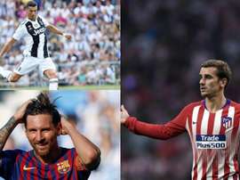 Griezmann acredita que está no mesmo nível de Messi e CR7. EFE