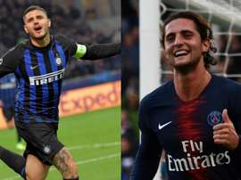 Icardi and Rabiot could move to Old Trafford this summer. EFE/AFP