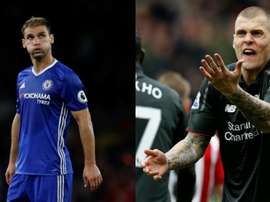 Ivanovic y Skrtel, en la recámara. AFP