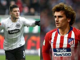 Montaje de Jovic y Griezmann. AFP