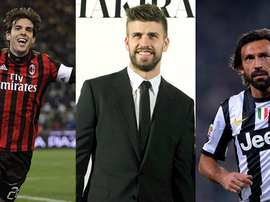 Montage de Kaká, Piqué et Pirlo. BeSoccer