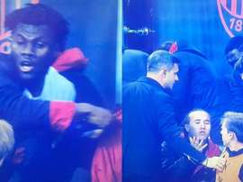 Bronca tremenda de Kessié tras ser sustituido. Captura/SkySports