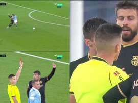 Piqué was saved by VAR. Screenshot/MovistarLaLiga