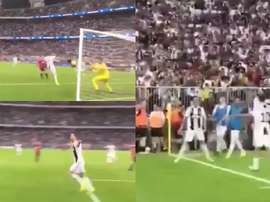 A torcida saudita foi embalou a comemoração. Twitter/fa11ju