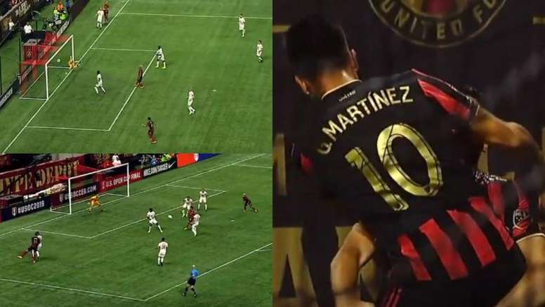 Recital del 'Pity' en la final en 6 minutos: marcó y asistió en un 'autogolazo'. Capturas/AtlantaUtd