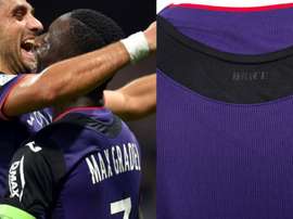 El guiño del Toulouse en la camiseta en honor a un hincha fallecido. AFP/Toulouse