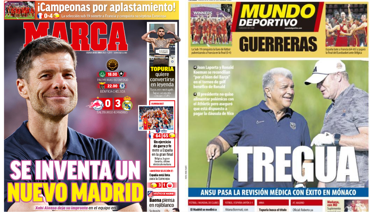 Portadas de la prensa deportiva del 28-06-25