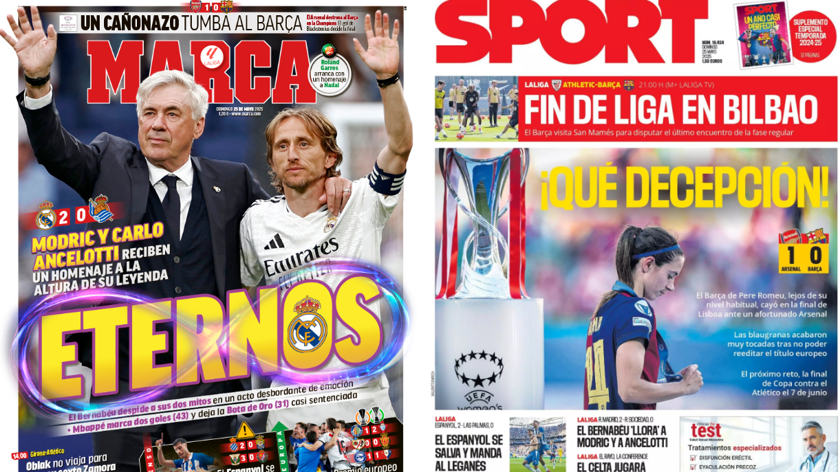 Portadas de la prensa deportiva del 25-05-25