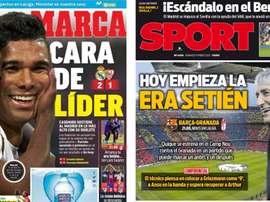 Estas son las portadas de la prensa de hoy. Montaje/Marca/Sport