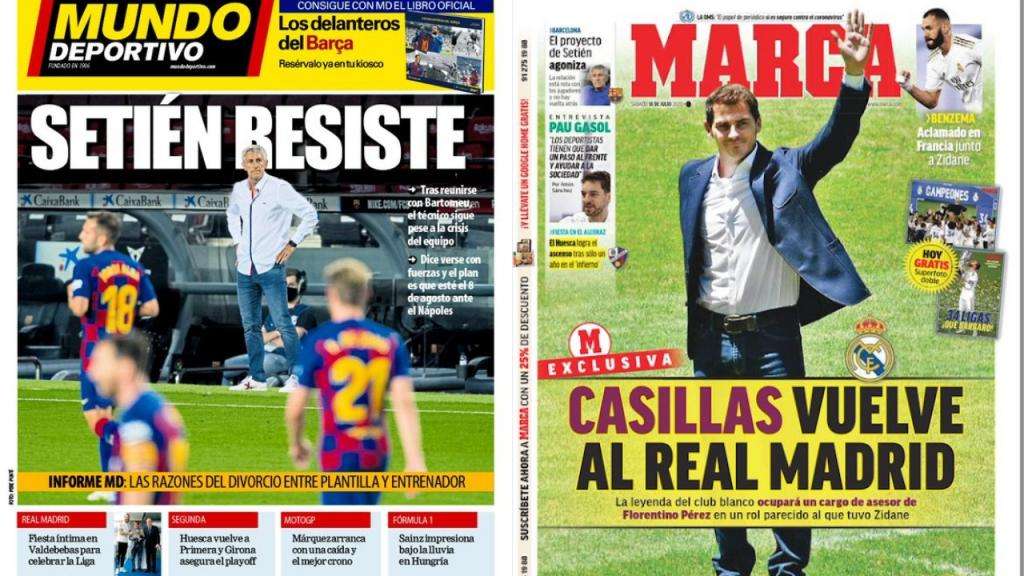 Les Unes des journaux sportifs en Espagne du 18 juillet 2020  BeSoccer