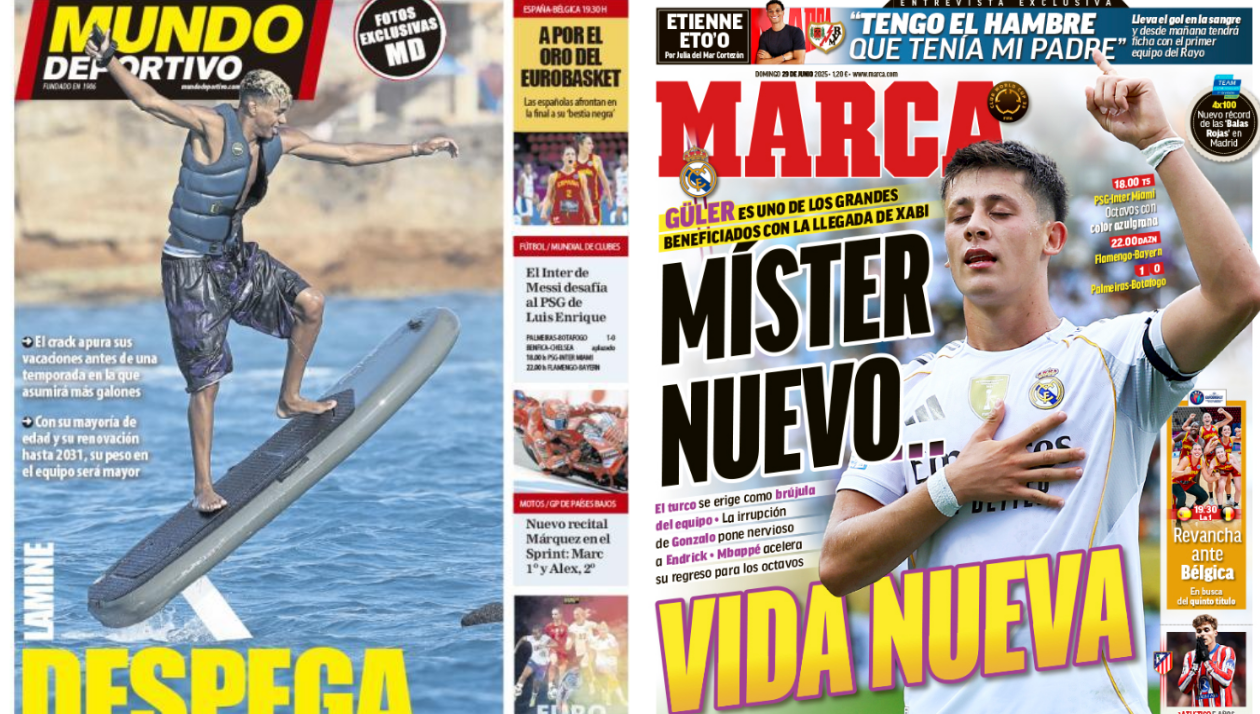 Portadas de la prensa deportiva del 29-06-25