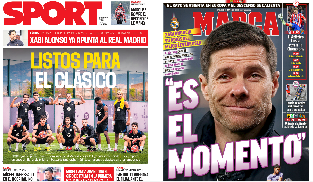 Portadas de la prensa deportiva del 10-05-25
