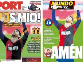 Les Unes des journaux sportifs en Espagne du 30 novembre 2020. Sport/MundoDeportivo