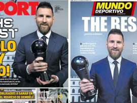 Les Unes de Sport et Mundo Deportivo du 24/09/2019. Montage/Sport/MD