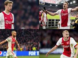 L'Ajax se décompose. Montage/EFE/AFP