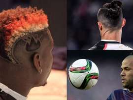 Les coiffures les plus étranges des footballeurs. Montage AFP
