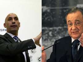 El presidente de la RFEF y Florentino, juntos tras el polémico tema con Lopetegui. EFE