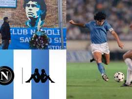 La maglia del Napoli per ricordare Maradona. AFP/SSCNapoli