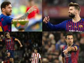 Os melhores jogadores formados em La Masia em seus 40 anos. EFE/AFP