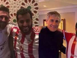 Sheik de Almeria aconselha Barça a contratar...Quique Setién! Twitter/Turki_alalshik