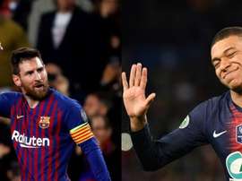 Mbappé évoque la saison de Messi. AFP/EFE