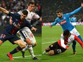 Montaje de Meunier et Hysaj. AFP