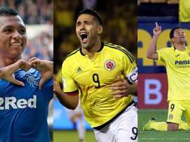 Falcao et les 5 autres colombiens qui ont marqué 100 buts en Europe. Montaje/EFE/AFP