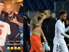 Amizade sincera entre Neymar e Delort. Instagram/AFP