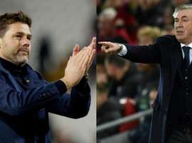 Pochettino et Ancelotti, candidats au banc d'Everton. Montage/EFE/AFP