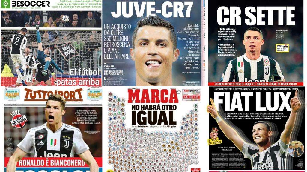 Cristiano To Juventus How Europes Media Celebrated It