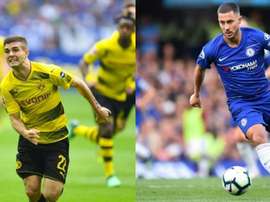 Pulisic y Hazard podrían tener sus destinos ligados. AFP