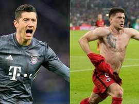 Duelo por el gol en Frankfurt. Montaje/BeSoccer