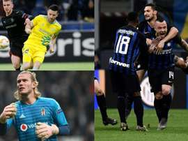 Inter, Astana and Besiktas no longer have to worry about their finances. Montaje/AFP