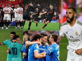 Sevilla, Atletico, Barca, Getafe and Real Madrid are still in European competition. AFP/EFE