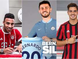 MOntage de Tolisso, Bernardo Silva et André Silva. BeSoccer